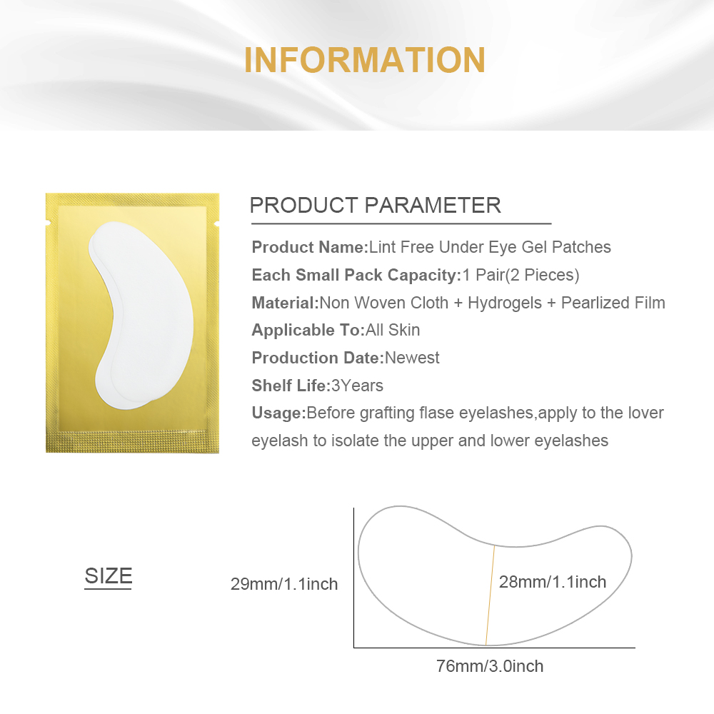 Eyelash Under Eye Pads 50 pcs Set