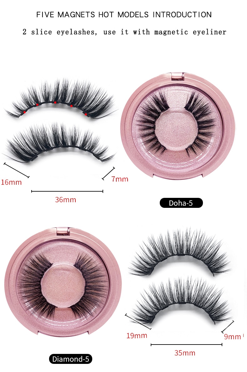 3D Magnetic Eyelashes and Eyeliner Set