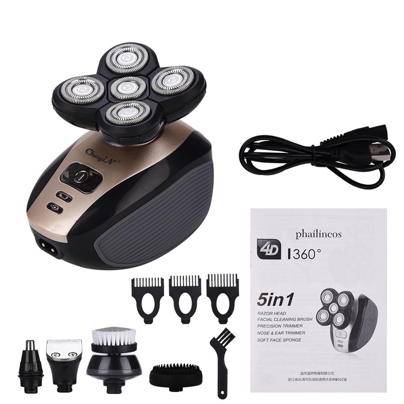 Rechargeable Five Floating Heads Electric Shaver