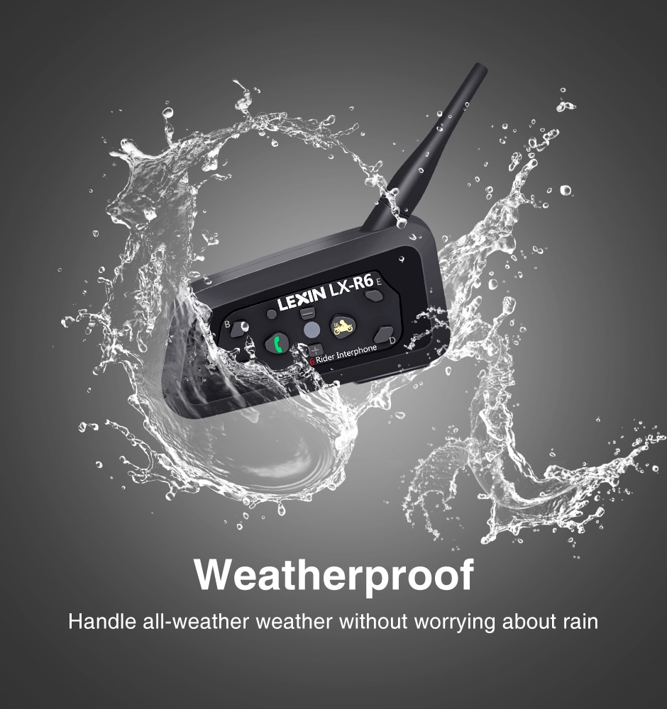 Motorcycle Bluetooth Intercom for Six Riders