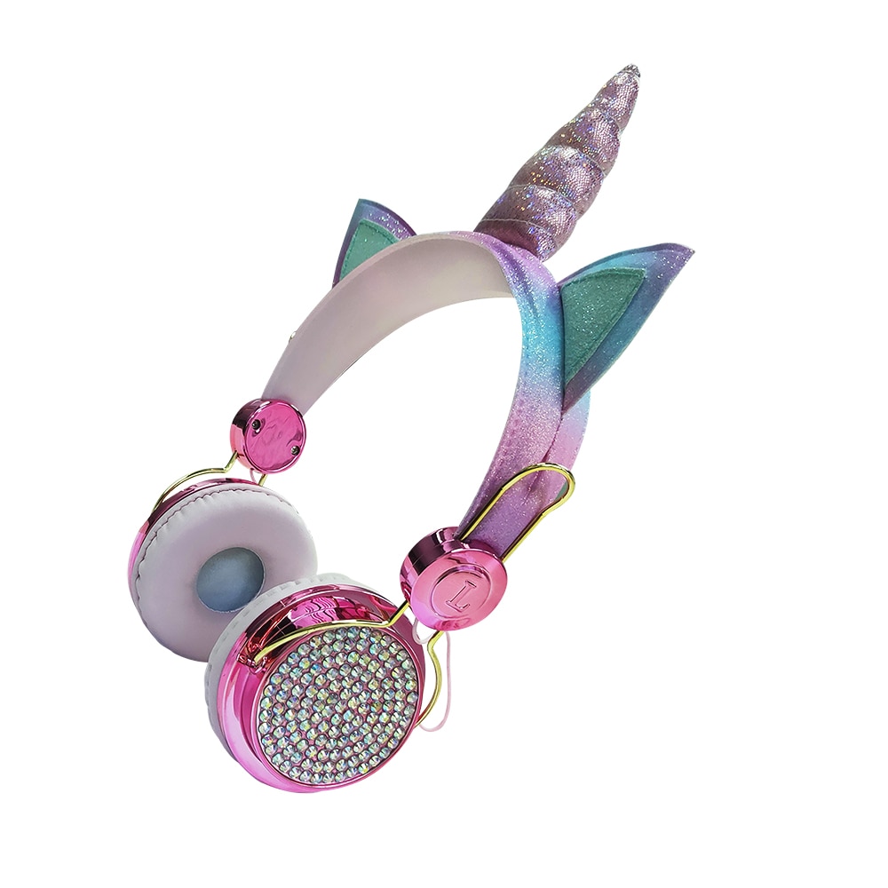 Cute Unicorn Wired Headset with Microphone