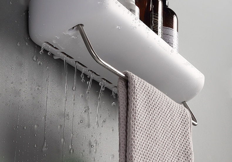 Oval Adhesive Bathroom Shelf