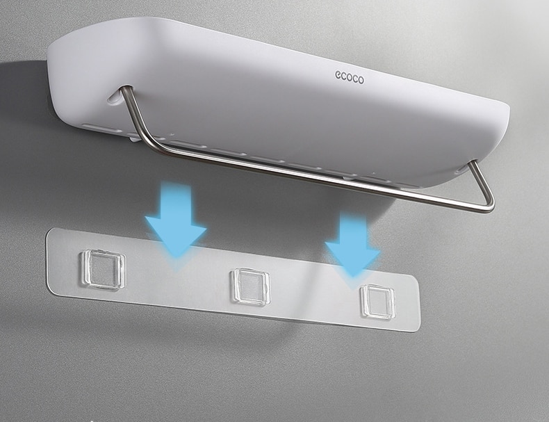 Oval Adhesive Bathroom Shelf