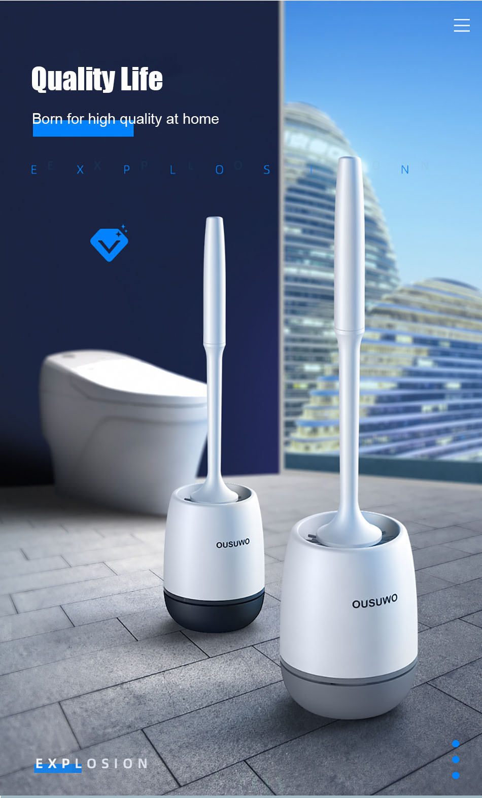 Multifunctional Toilet Brush Head