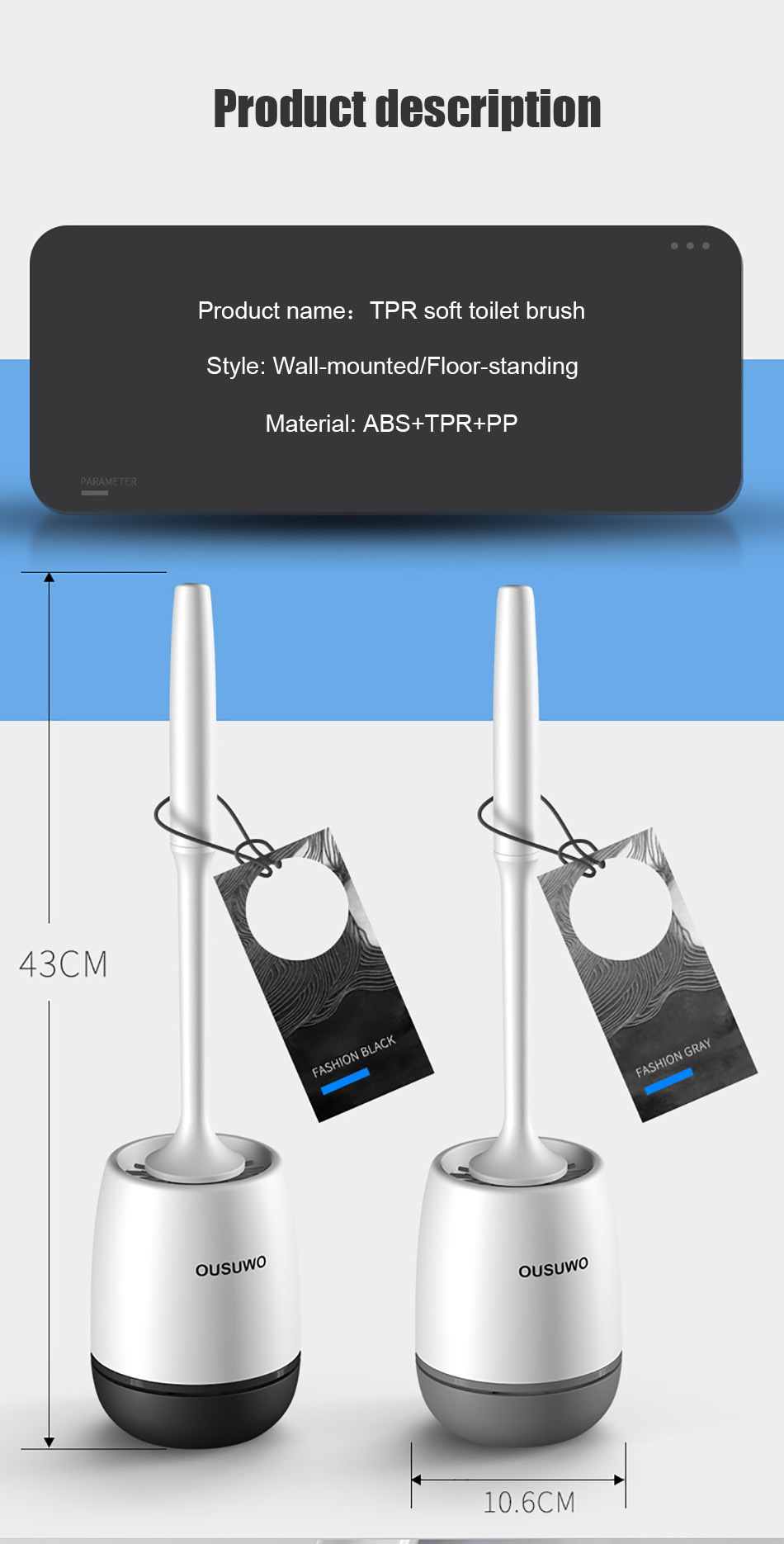 Multifunctional Toilet Brush Head