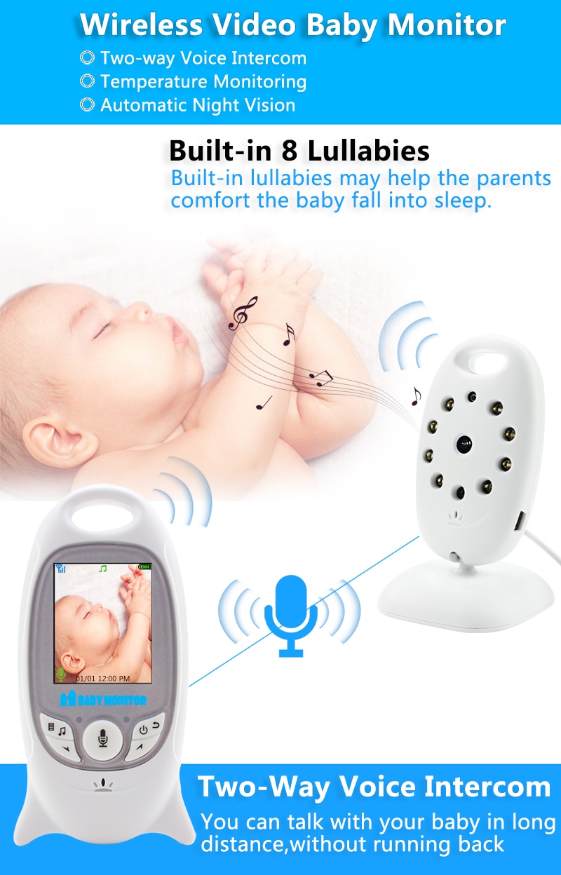 Portable Infrared White Baby Monitor