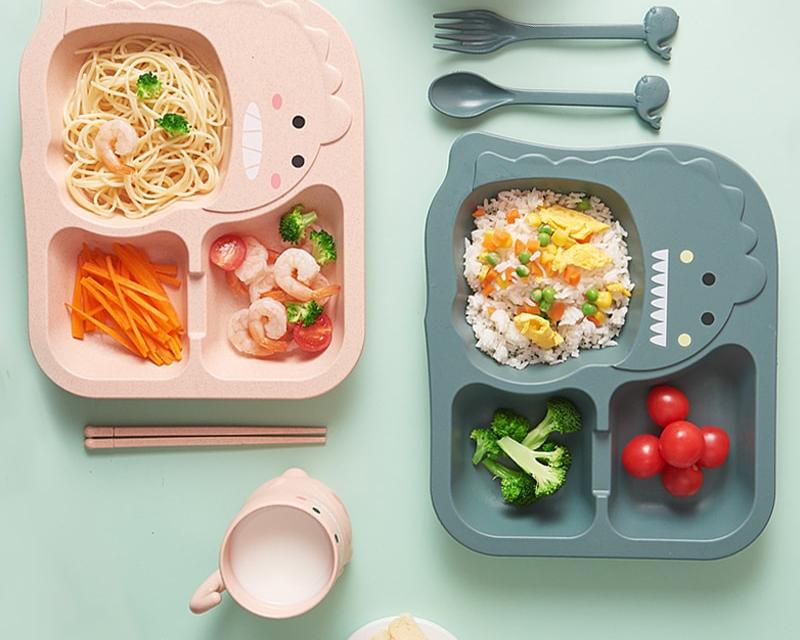 Mushroom / Dinosaur / Sheep Kids Dishes Set