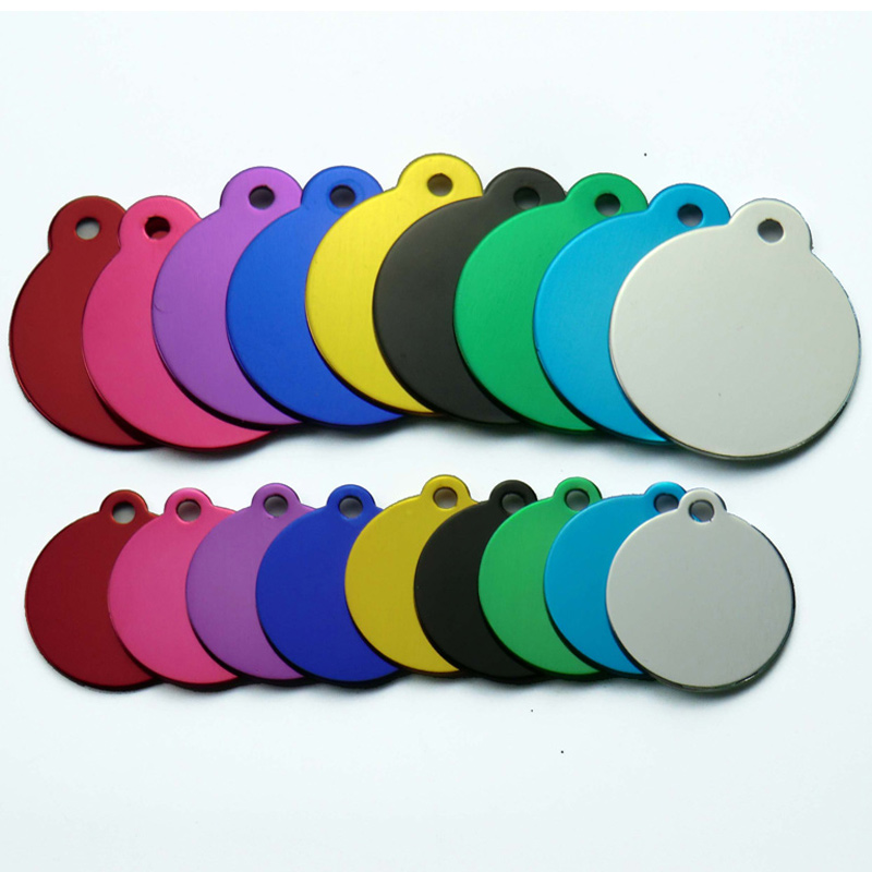 Blank Aluminum Cat ID Tags Set