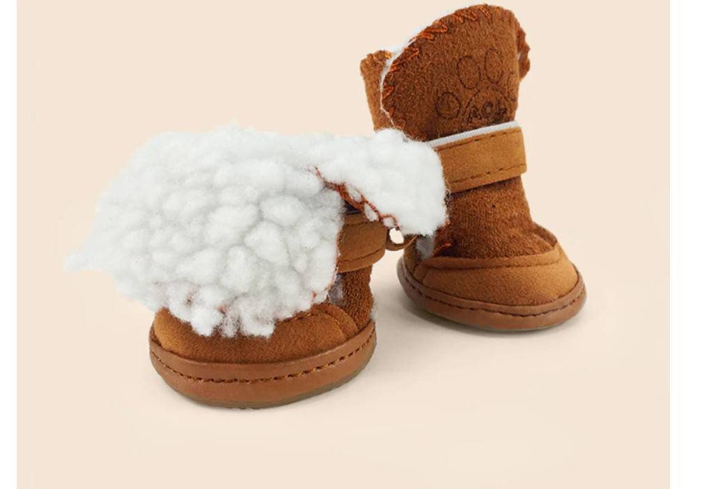 Pet's Plush Winter Socks 4 Pcs Set