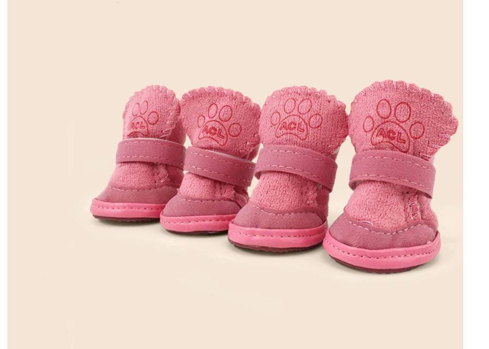 Pet's Plush Winter Socks 4 Pcs Set