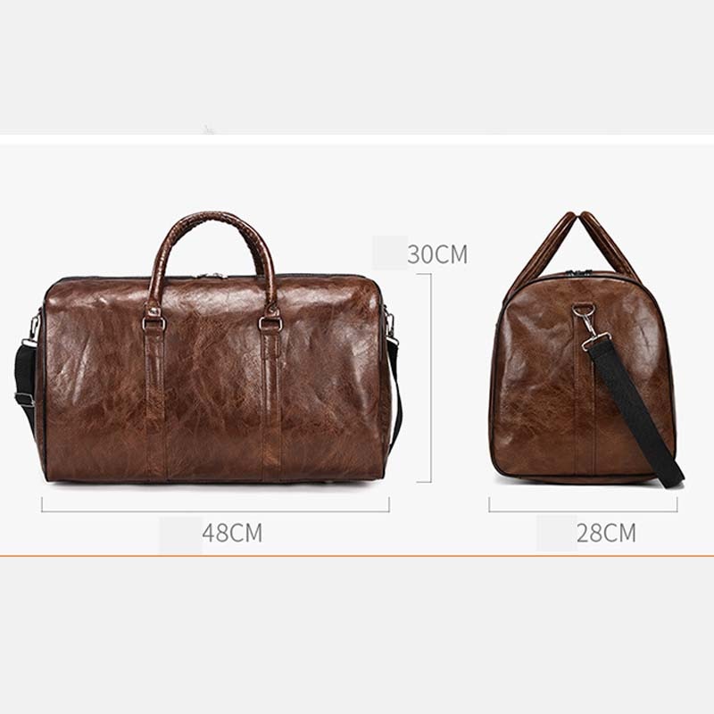 Vintage Eco-Leather Gym Bag