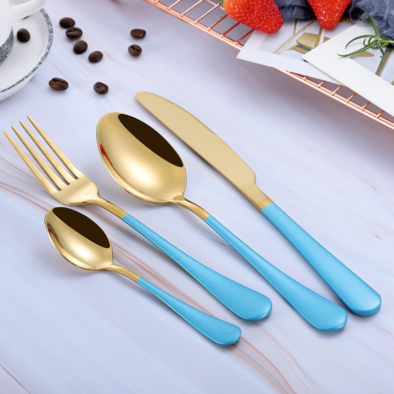 Eco-Friendly Stainless Steel Tableware 4 pcs Set
