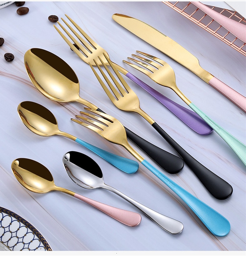 Eco-Friendly Stainless Steel Tableware 4 pcs Set