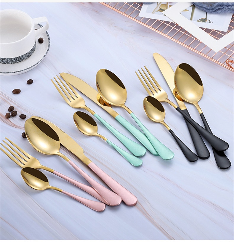Eco-Friendly Stainless Steel Tableware 4 pcs Set