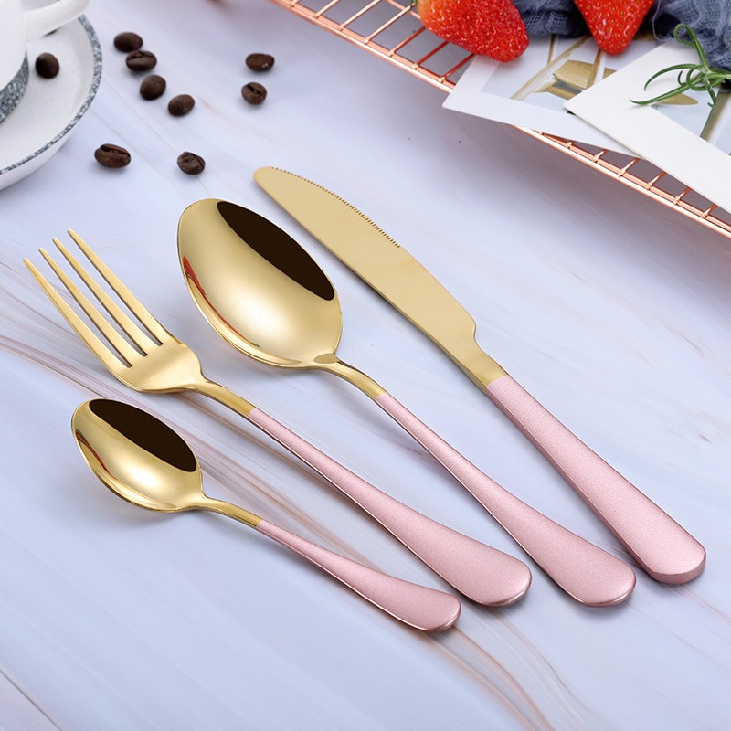 Eco-Friendly Stainless Steel Tableware 4 pcs Set