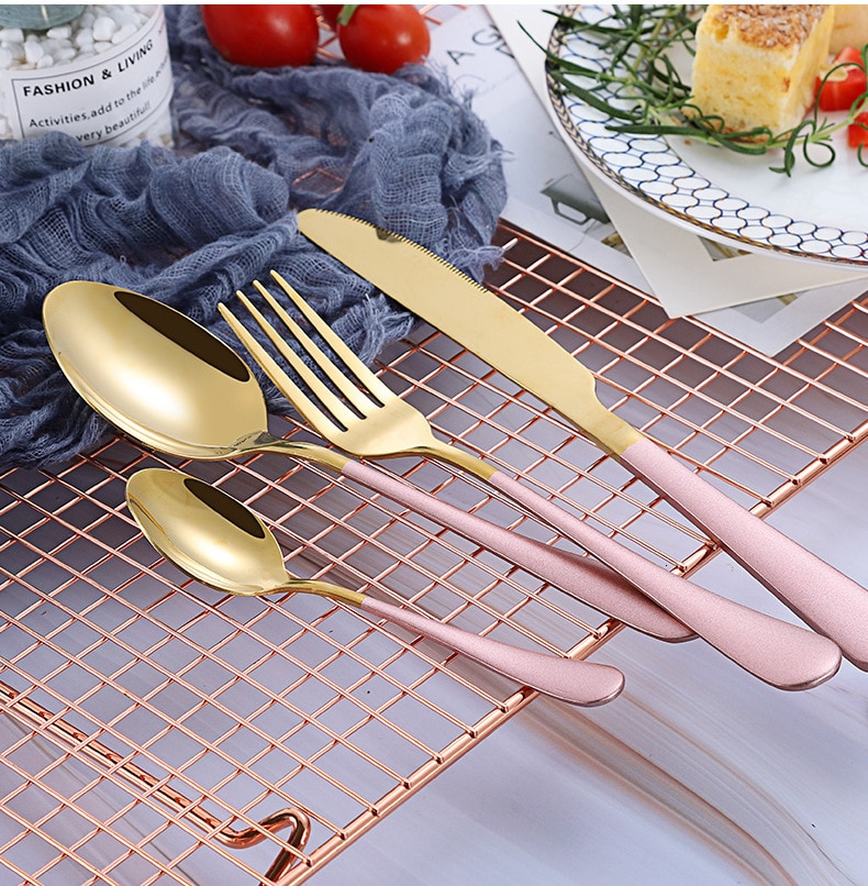 Eco-Friendly Stainless Steel Tableware 4 pcs Set