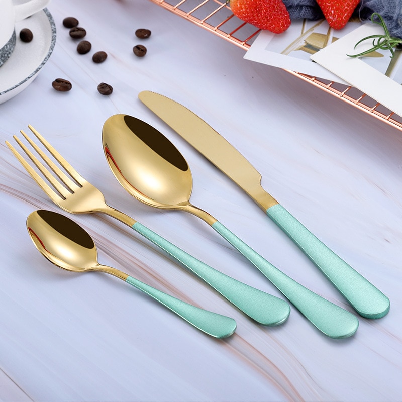 Eco-Friendly Stainless Steel Tableware 4 pcs Set