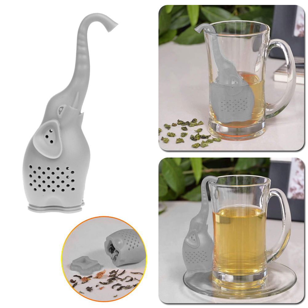Lovely Elephant Shaped Eco-Friendly Silicone Tea Strainer