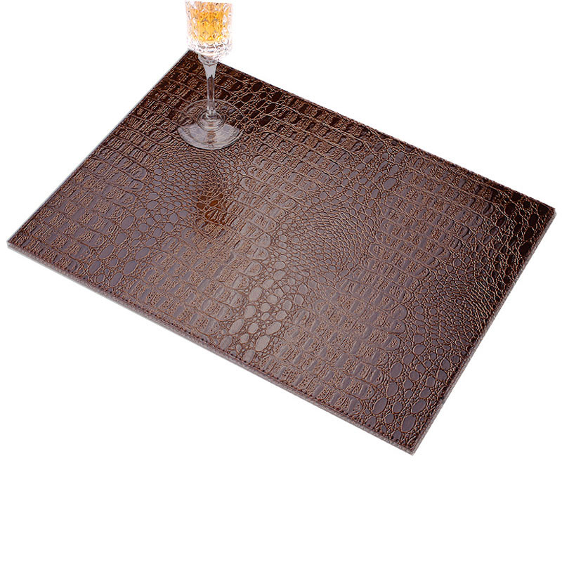 Crocodile Skin Texture Eco-Leather Coaster