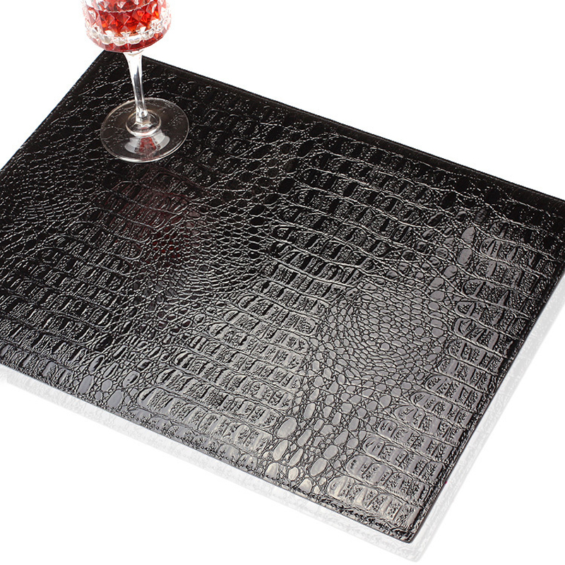 Crocodile Skin Texture Eco-Leather Coaster