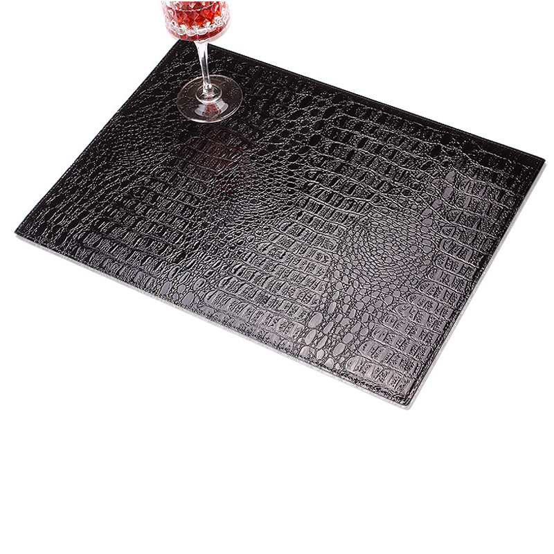 Crocodile Skin Texture Eco-Leather Coaster