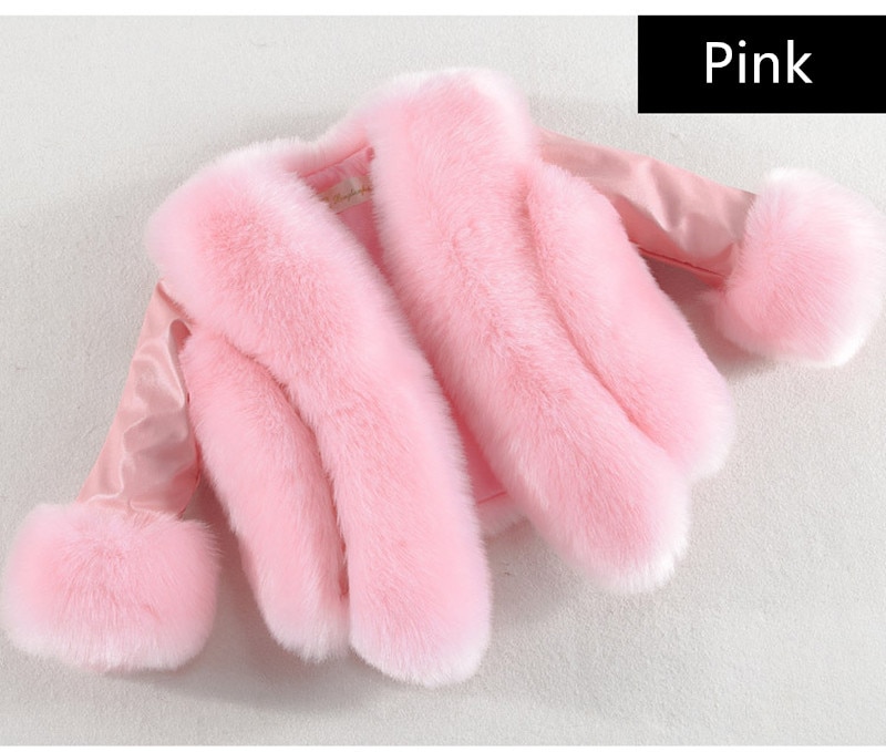 Girl's Luxury Eco Fur Coat