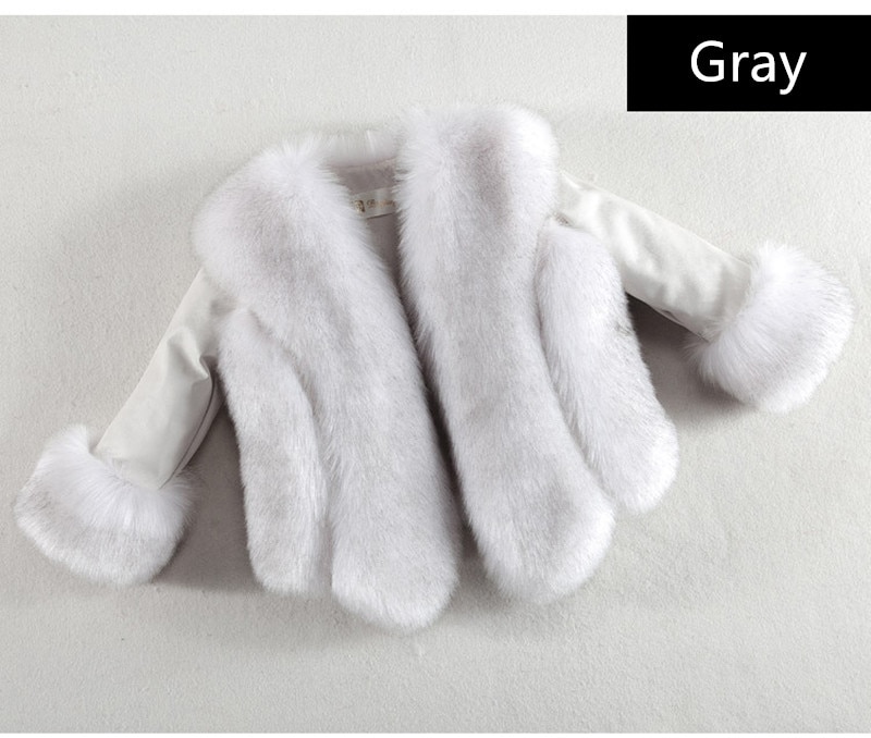 Girl's Luxury Eco Fur Coat
