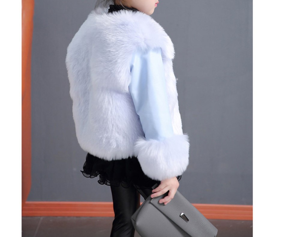 Girl's Luxury Eco Fur Coat