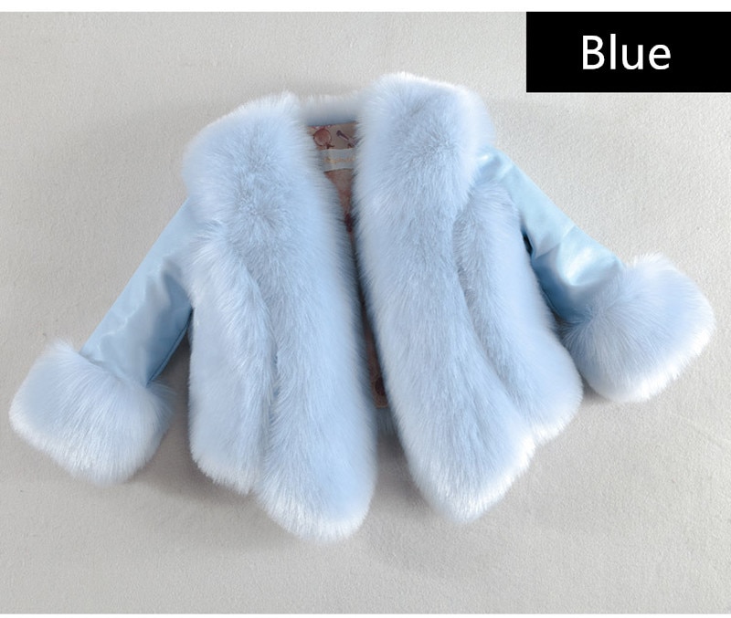 Girl's Luxury Eco Fur Coat