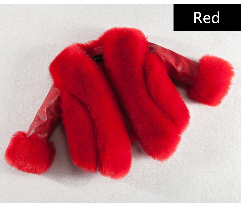 Girl's Luxury Eco Fur Coat