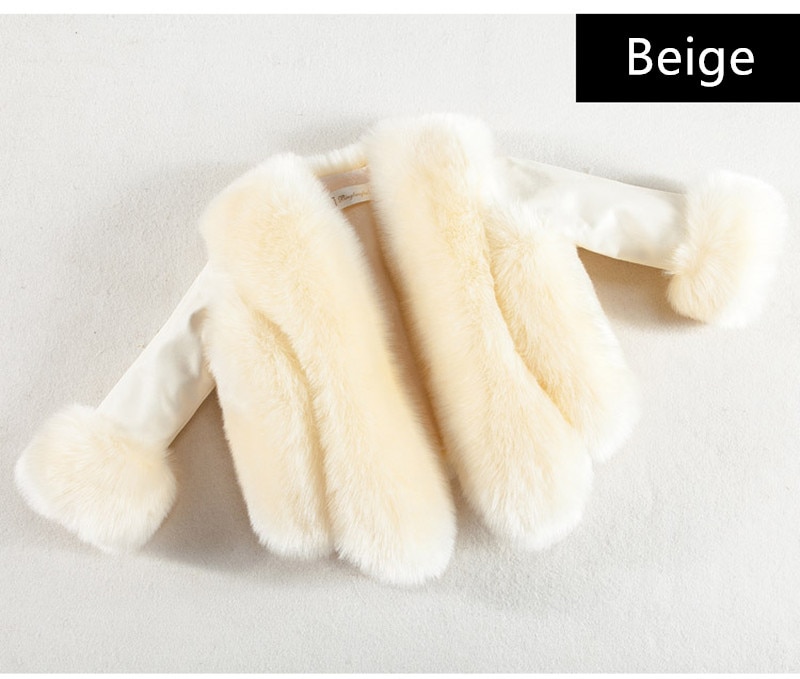 Girl's Luxury Eco Fur Coat