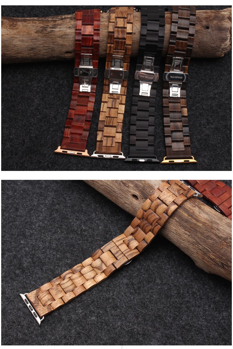 Eco-Friendly Wooden Bracelet Band for Apple Watch
