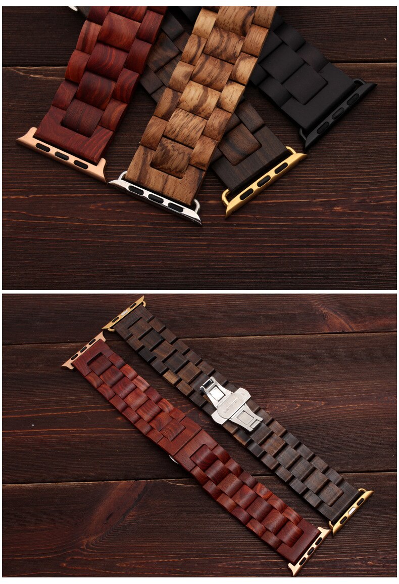 Eco-Friendly Wooden Bracelet Band for Apple Watch